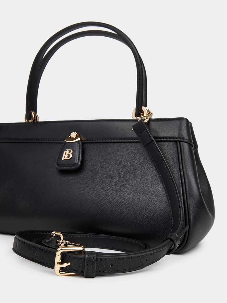 Классическая кожаная сумка Paris цвет черный